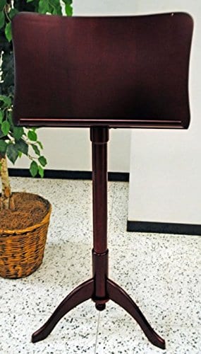  Frederick Art Case Adjustable Music Stand - Prussian Design - Cherry Mahogany 